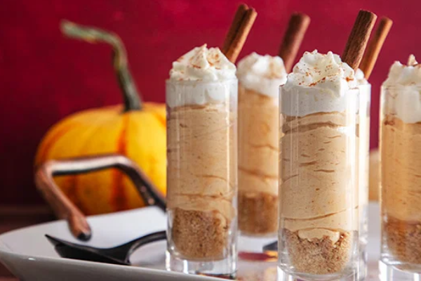 No Bake Pumpkin Pie Shooters